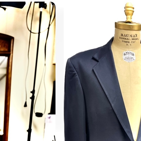 NORM THOMPSON | 46L XL | Navy Sport Coat Men’s Blazer - 36R Pant Suit Set Avail - Picture 11 of 12